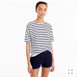 Saint James for J. Crew Navy/White Striped T-Shirt